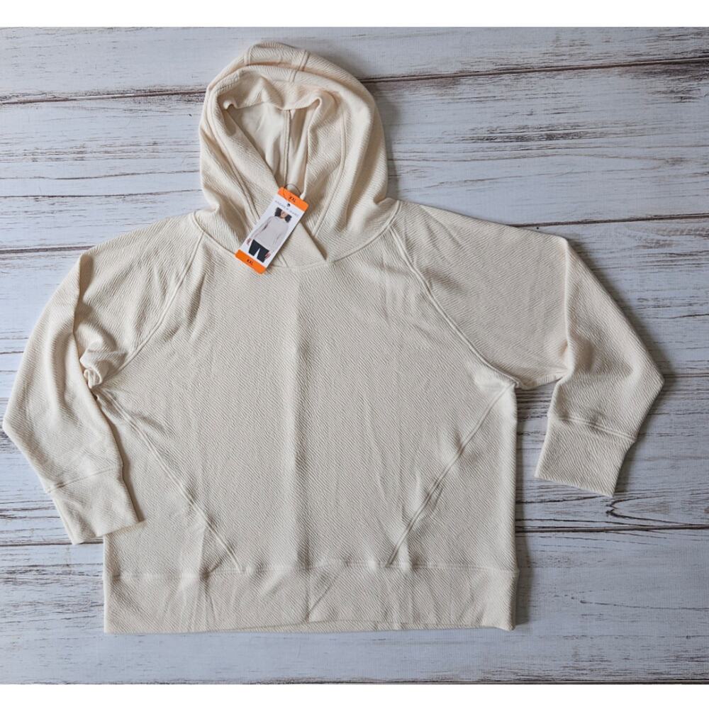 Andrew Marc Off White Cream Cozy Hoodie sz  XXL New
